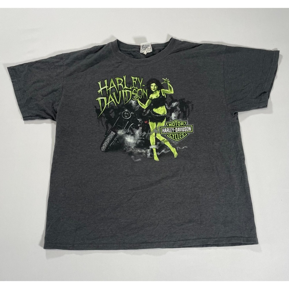 Harley Davidson Zombie Girl Men's T-Shirt Size L - Morgantown West Virginia